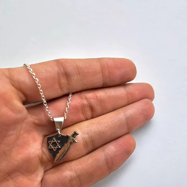 שרשת ותליון מגן וחרב זהב