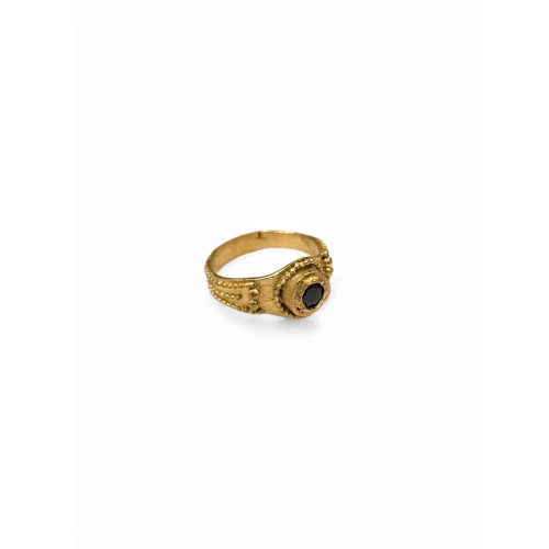 טבעת קסם וינטאג' מוברשת-זהב