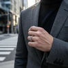 Men's silver chain link ring.