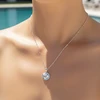 Silver heart pendant necklace.