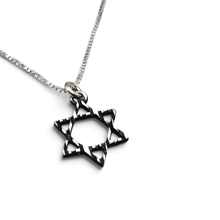 ⁦שרשרת מגן דוד כסף – בין אור לצל⁩ – תמונה ⁦4⁩