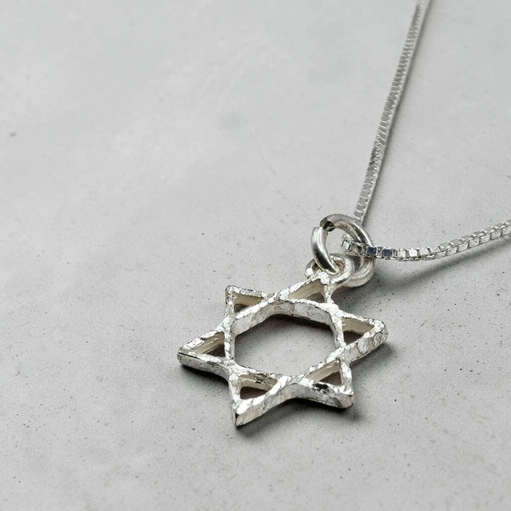 ⁦שרשרת מגן דוד כסף – בין אור לצל⁩ – תמונה ⁦6⁩